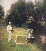 John Singer Sargent, Dennis Miller Bunker Painting at Calcot (mk18)